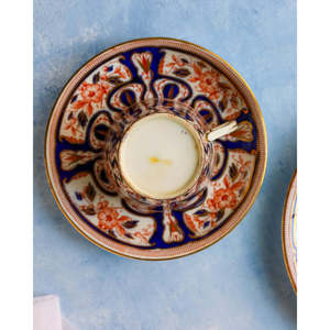 Tazza da tè o caffè con piattino in due pezzi, blu e rosso - Product Image 2