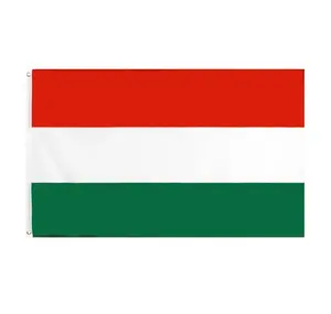 定制聚酯3x5专业大屏幕印刷崇拜旗帜匈牙利派对装饰旗帜