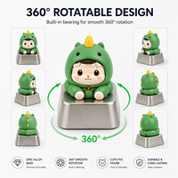 Keycap personnalisé 3D Anime OEM/ODM en alliage de zinc, base en PVC mignon, clavier mécanique artisanal pour joueurs, cadeau