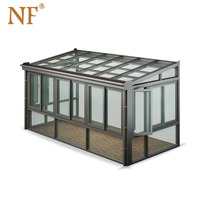Fs — maison en verre amovible en Aluminium NF, avec toit et fenêtres yooan