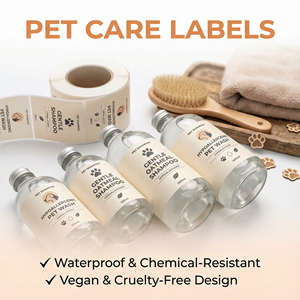 Çizilmeye Dayanıklı Evcil Hayvan Maması Poşet Etiketleri |   Su Geçirmez Özel Vinil Çıkartmalar Köpek Ödül Mamaları ve Kedi Maması Poşetleri için - Product Image 3