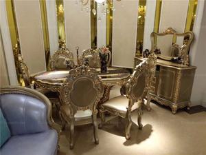 Intagliato a mano <span class=keywords><strong>mobili</strong></span> per la casa in legno massello <span class=keywords><strong>doratura</strong></span> a foglia <span class=keywords><strong>mobili</strong></span> sala da pranzo - Product Image 3