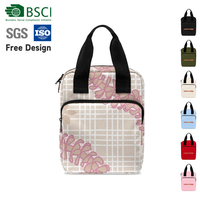 Sac isotherme personnalisé imprimé par sublimation avec poignées en sangle et poche avant pour le bureau, les pique-niques et les voyages