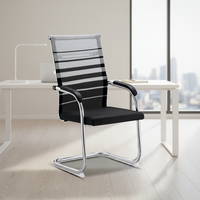 Chaises de bureau ergonomiques de haute qualité, robustes, en maille, avec dossier haut, pour visiteurs, Sillas