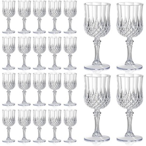 Copas de Vino de Plástico Vintage Azules, Cristalería Retro Transparente, Artículos para Fiestas y Eventos Grandes, para Recepción de Bodas - Product Image 3