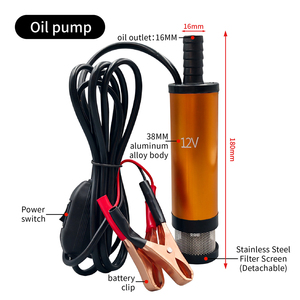 Small Motor Aluminum Oil <b>Pump</b> 38mm Diameter 12V/24V <b>Battery</b>-Powered 85W 25L/min Low Cable Submersible - Product Image 4