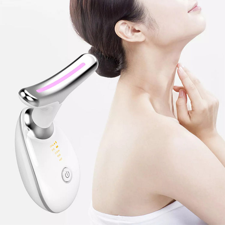 Electric Micro-current Wrinkle Remover LED Photon Face Beauty Device for Woman