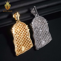 Pendentif Jésus en Argent Sterling 925 avec Moissanite Couleur D VVS, Style Hip Hop Iced Out, Test Diamant Approuvé, Faible MOQ, Vente en Gros
