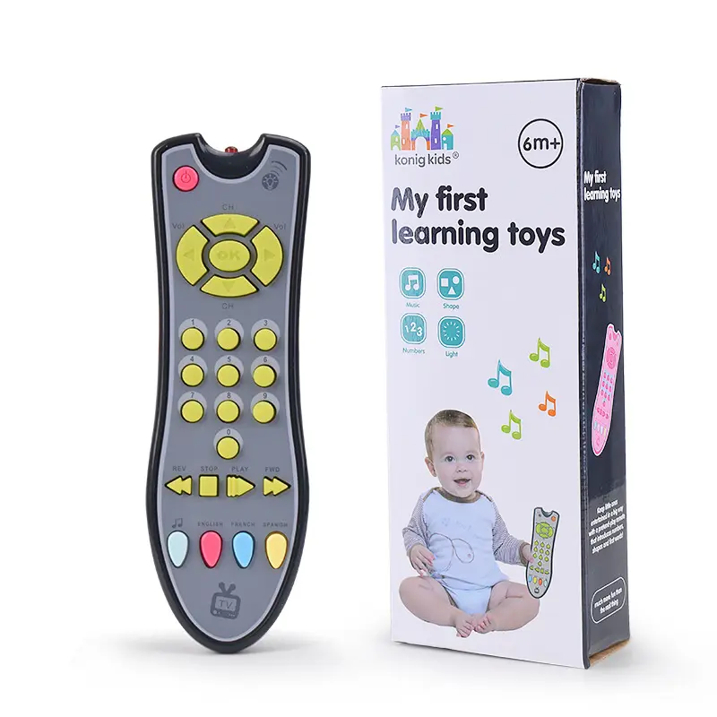 TV Remote Control Toy Musical Play with Light and Sound for 6 Months+ Toddlers Boys or Girls Preschool Education