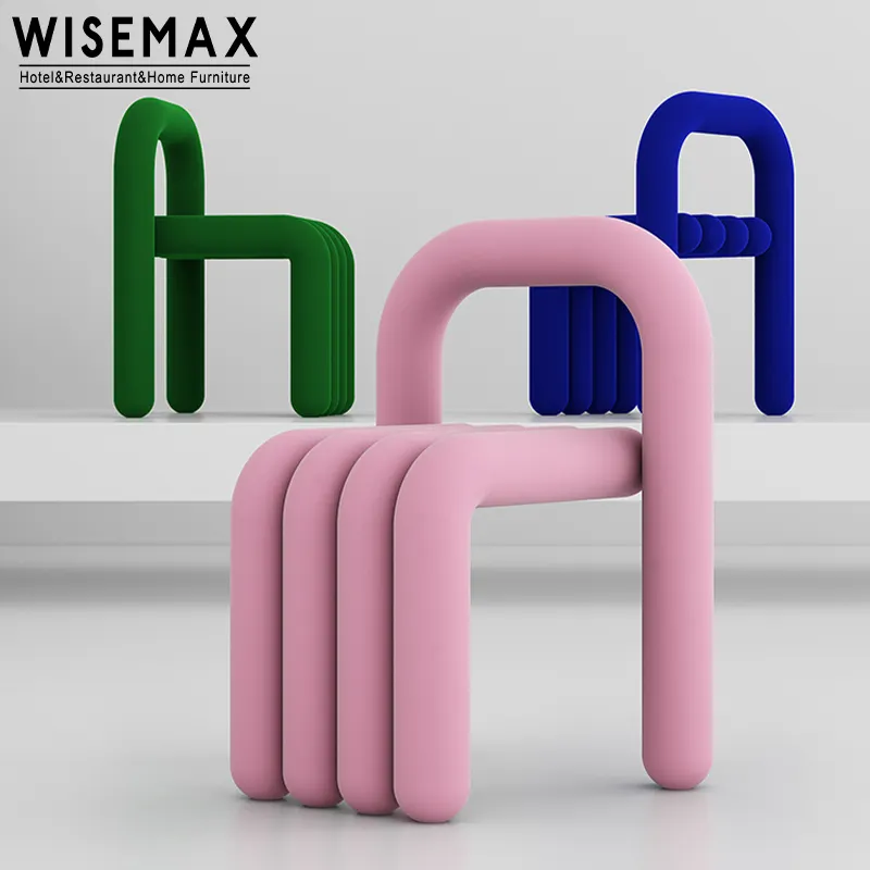 WISEMAX – meubles modernes simples de luxe, chaise de toilette de loisirs, Table de maquillage, cadre métallique, tissu en velours, chaises de salle à manger pour la maison