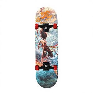 Planche à roulettes plate Creative Nezha 2 Cartoon Maple Deck avec roues lumineuses pour adolescents et enfants débutants, activités de plein air - Product Image 4