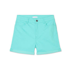 กางเกงยีนส์ขาสั้นเอวกลางสำหรับผู้หญิง ระบายอากาศได้ดี เป็นมิตรกับสิ่งแวดล้อม ขอบขาดแบบดิสเทรส ทรงเข้ารูป แห้งเร็ว เหมาะสำหรับใส่เที่ยวช่วงฤดูร้อน สไตล์ลำลองแนวสตรีท - Product Image 1