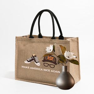 Bolsa de Playa de Lino Personalizada con Diseño <span class=keywords><strong>Harris</strong></span>, para Hacer América Grande y Bella de Nuevo, Bolsa de Regalo Monogramada para Mujer - Product Image 4