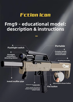 Pistolet à lumière filaire en plastique avec éjection de douilles, jouet mitrailleuse pliable pour enfants, compatible Game Boy