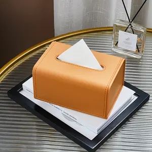 Modern Household Goods Car Pumping Tray Anlige Leather Pattern Plastic Tissue Box