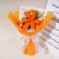 Bouquet de tulipes artificielles miniatures en crochet fait main pour la Saint-Valentin, le Nouvel An, la Fête des Mères, Pâques - Élégance parfaite