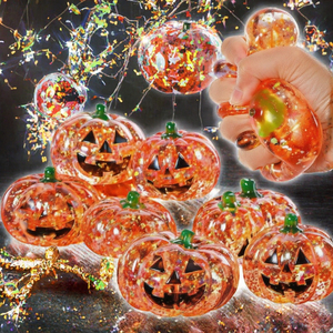 Pelota Antiestrés de TPR con Forma de Dibujos Animados de Halloween, Caramelo Masticable, Alivio de la Ansiedad, con Purpurina, Impresión UV, Juguete Creativo de Descompresión - Product Image 3