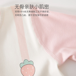 Combinaison pour bébé à manches longues en coton, vêtements de nuit pour filles, printemps automne, motif mignon à pois et lapin - Product Image 3