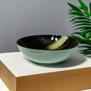 Tazón de Lacado Artesanal Ecológico, Elegante Estilo Cuerno, Arte Popular, Tazón para Ensalada, Personalizado, Orgánico, Natural, Pulido a Mano - Product Image 1