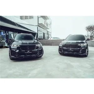 BMW X7アップグレードフューチャーデザインカーボンファイバーボディキットフロントリップリアディフューザーサイドスカートトップウィングスポイラー用ランデFDスタイル