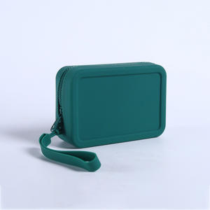 Vente en gros, plusieurs couleurs disponibles, sac de rangement en silicone portable, mignon, pour voyage, cosmétiques, écouteurs, rouge à lèvres, pièces de monnaie, mini sac - Product Image 1