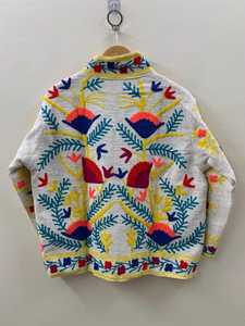 เสื้อแจ็คเก็ตผ้าฝ้ายทอมือลายสัตว์สไตล์โบฮีเมียนสำหรับผู้หญิง ระบายอากาศได้ดี เหมาะสำหรับฤดูหนาว ตกแต่งด้วยงานปักลายซูซานี - Product Image 3
