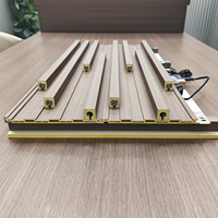 Décoration intérieure, panneaux muraux en bambou imperméables à effet grain de bois, design à effet étoilé, panneaux muraux combinables librement pour fond