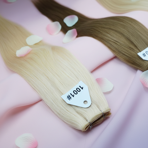 Extensiones de Cabello con Cinta Invisible Tejidas a Mano, 100% Cabello Humano, Adhesivas con Clip, Todos los Colores - Product Image 2