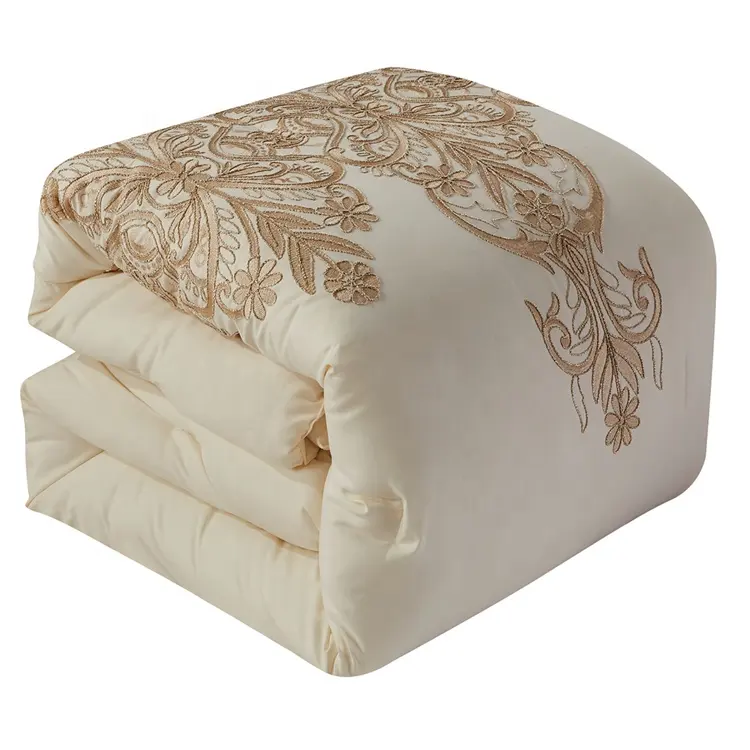 Couette en microfibre de Polyester, ensemble de literie de luxe avec broderie pour salon