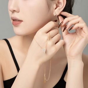 Dylam Dainty S925 Silver 2024 Valentine Day Gift <b>Present</b> Rhodium 18K Gold Plated 5A Cubic Zirconia Heart Shape Pendant Necklaces - Product Image 5