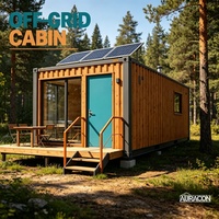 Maison conteneur démontable de 10 pieds, moderne, préfabriquée, extensible, portable, à structure en acier, alimentée à l'énergie solaire, style ferme