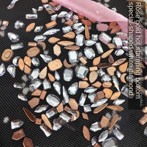 Esplosioni eco-friendly 3D vetro allentato strass oro rosa fondo caldo bianco diamante a forma speciale trapano per unghie Boutique non perdere - Product Image 2