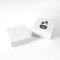 Boîtes d'emballage personnalisées pour écouteurs sans fil, boîtes en papier blanc universelles avec plateau en blister