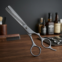 ASAP Professional Ensemble de ciseaux de coiffure et d'éclaircissement de 6 pouces, à vis de fixation haute, en acier inoxydable, pour droitiers, 26 dents, ciseaux de poche