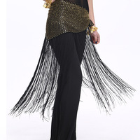 Écharpe de hanche longue à franges de style triangulaire classique, idéale pour le flamenco et la danse orientale, accessoire de costume de danse, ceinture de taille – Grande Vente