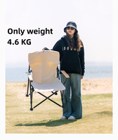 Chaise de plage pliable de haute qualité Chaise de camping en plein air avec logo personnalisé avec main courante en hêtre