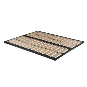 Estrutura de cama japonesa de luxo fácil montar o tamanho king oak madeira plataforma quadros - Product Image 1