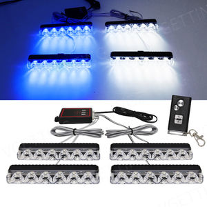 Nouvelle Mode 4X6 Voiture Led Grille Lumière Stroboscopique D'urgence <span class=keywords><strong>Télécommande</strong></span> Sans Fil Grill Signal Avertissement Clignotant Balise Ambulance Lampes - Product Image 2