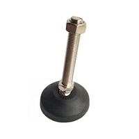 Pied de nivellement industriel robuste en plastique de 50 mm de diamètre avec base pivotante M8 M10 M12 pour atelier et entrepôt