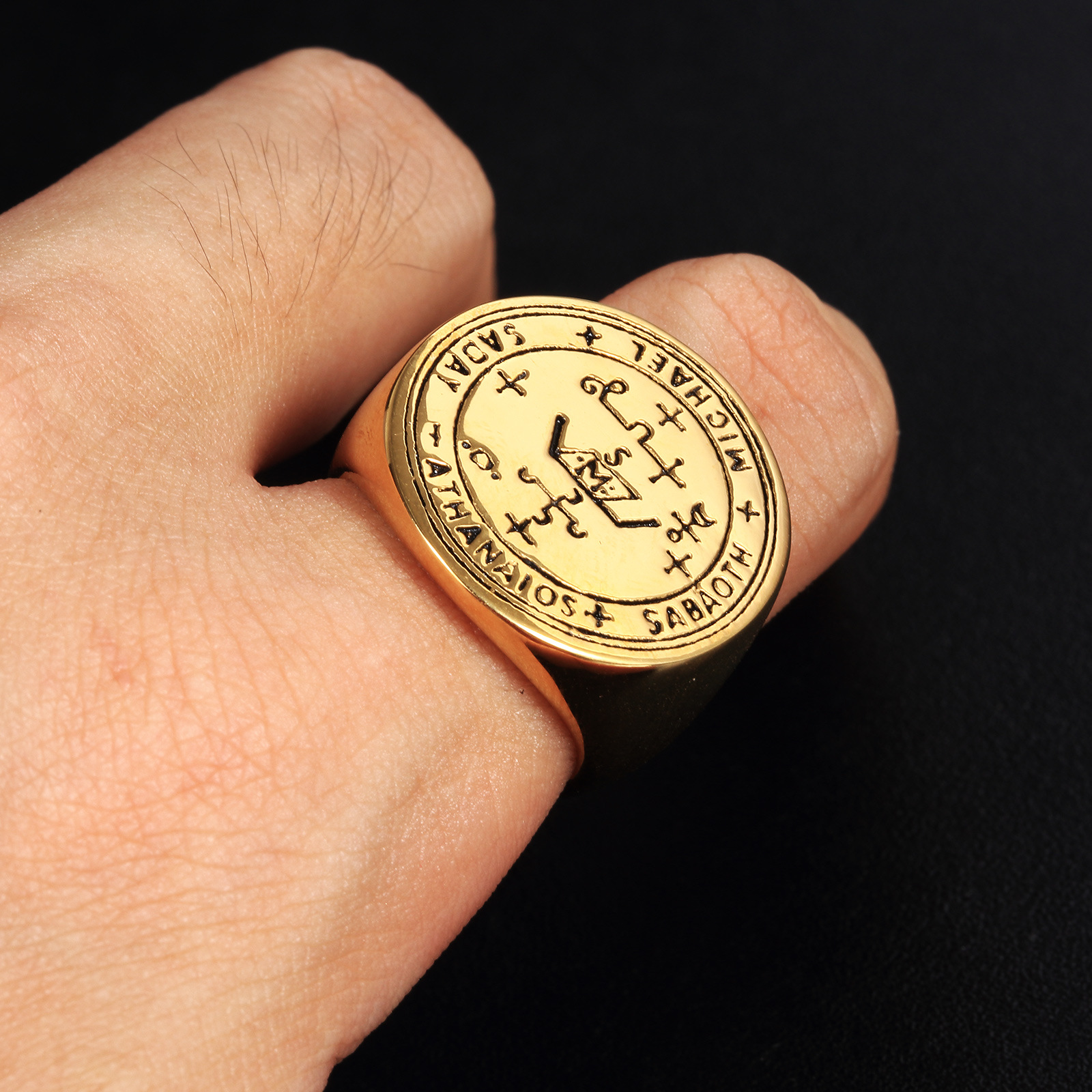 18k gold 925 sterling silver Solomon Ring 3