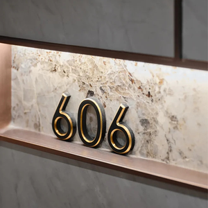 Número residencial do agregado familiar, identificação do assoalho, impressão do número do edifício Placa Número da casa do aço inoxidável - Product Image 4