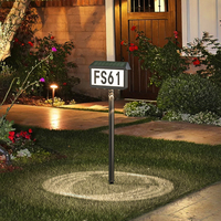 Plaque de numéro de maison solaire LED personnalisée 5W IP65, panneau d'adresse, lumière blanc chaud doux 2700K, batterie incluse pour jardin, conforme RoHS