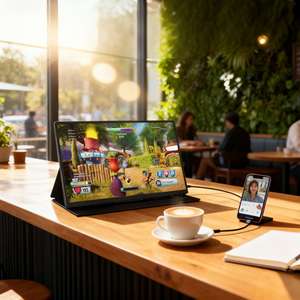 14 inch màn hình di động FHD 1920x1200 USB-C Type-C HDR FreeSync siêu mỏng OSD điều khiển - Product Image 3