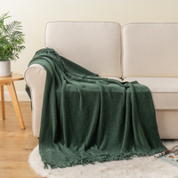 Hersteller OEM Niedriger MOQ Weiche Gemütliche Dicke Gerippte Chenille-Strickdecke für Sofa Bett Wohnzimmer