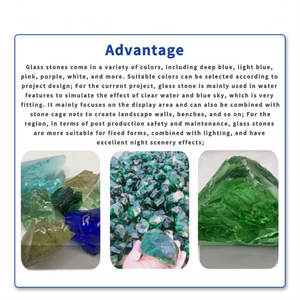 Tự nhiên rõ ràng cảnh quan Kính xỉ đá thủy tinh màu xỉ Đá ThủY Tinh cho gabion tường - Product Image 6