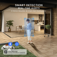 GW-P13FD-M2R HiEasy Cámara de Seguridad Inalámbrica WIFI para el Hogar, Multisensor, 4 Lentes, Pantalla 4K 8MP, PTZ, Panorámica de 360°, Visión Nocturna para Exteriores