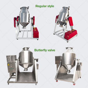 Máquina mezcladora de polvo de tambor rotativo pequeña de acero inoxidable de 200L, alimentación automática de tapa de alimentos, nueva condición para procesar productos químicos - Product Image 4