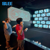 BLEE Équipement de jeu de lancer interactif pour team building, jeu de cible avec sacs de sable, écran LED, jeu de frappe activé par l'écran LED