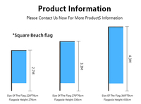 Drapeau promotionnel personnalisé imprimé numériquement, mât en aluminium de 2,8 m ou 3,4 m, drapeau à plume, drapeau de plage, bannière, drapeaux