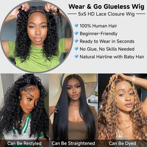 <span class=keywords><strong>Parrucche</strong></span> di lusso all'ingrosso dalla Cina <span class=keywords><strong>capelli</strong></span> umani <span class=keywords><strong>veri</strong></span> vergini parrucca senza colla spedizione gratuita 5*5 HD chiusura <span class=keywords><strong>in</strong></span> pizzo Pre-taglio pronto da indossare - Product Image 3